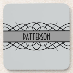 Posavasos El gris deco florece