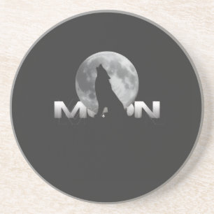 Posavasos el grito del lobo bajo la luna llena