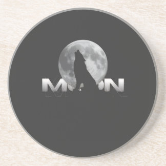 Posavasos el grito del lobo bajo la luna llena