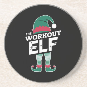 Posavasos El grupo Workout Elf que coincide con los Navidade