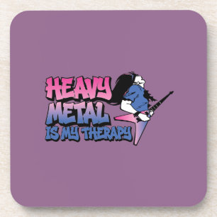 Posavasos el heavy metal es mi terapia