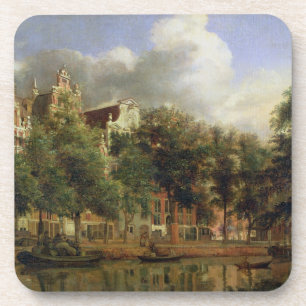 Posavasos El Herengracht, Amsterdam (aceite en el panel)