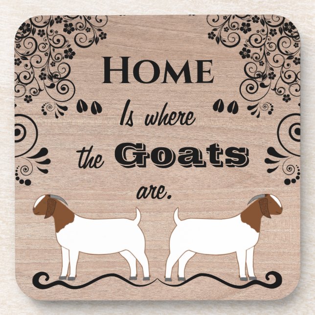 Posavasos El hogar es donde están las cabras - Boer Meat Goa (Frente)