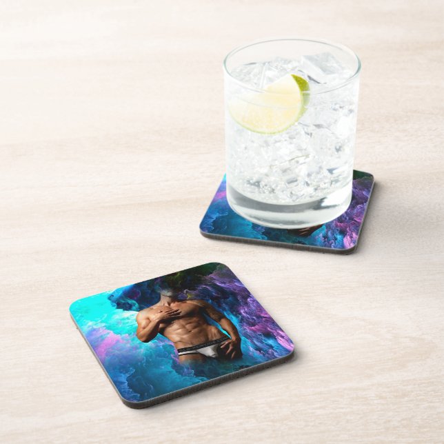 Posavasos El hombre artístico de SlipperyJoe es el gran gay  (Lado Derecho)