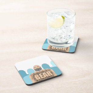 Posavasos El hombre del cuerpo del oso peludo de SlipperyJoe