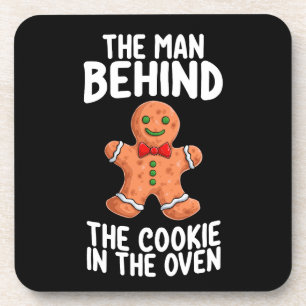 Posavasos El hombre detrás de la galleta en el horno Navidad