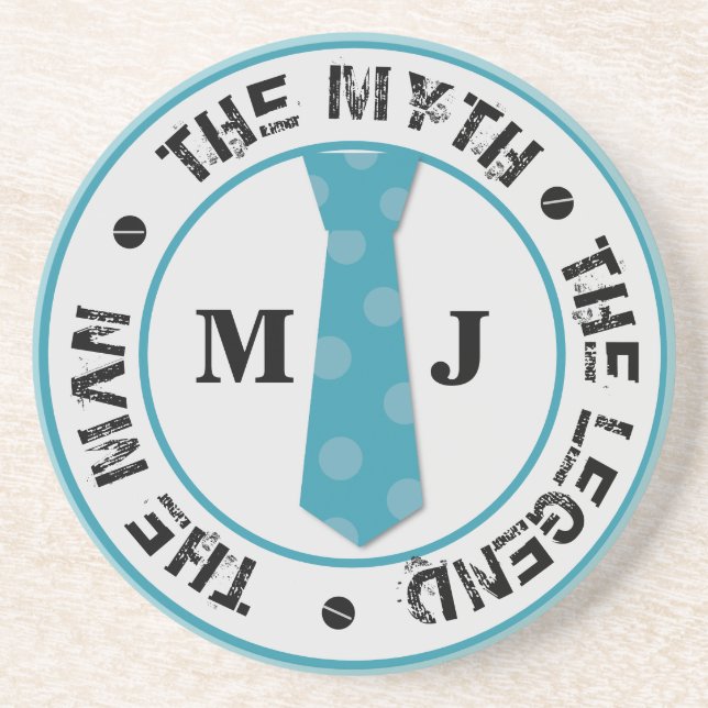 Posavasos El hombre el mito la leyenda nombre personalizado (Frente)