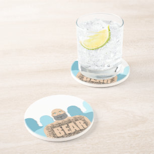 Posavasos El hombre oso calvo musculoso de SlipperyJoe carri