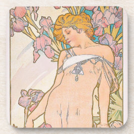 Posavasos El Iris (1897) de Alphonse Mucha