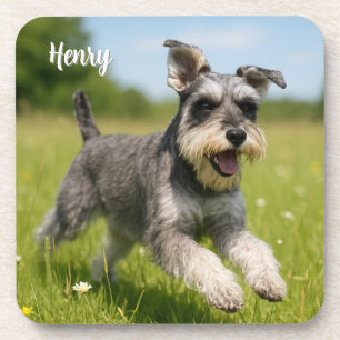 Posavasos El juego de la montaña rusa Schnauzer personalizad