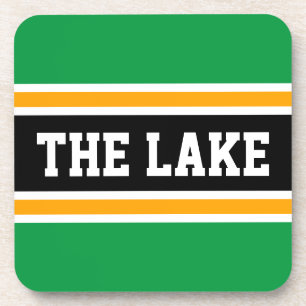 Posavasos El LAGO Rayos Negros Amarillos Blancos Verdes Bril