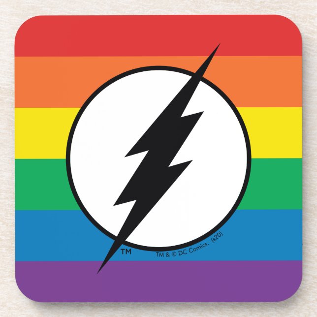 Posavasos El logo de Flash Rainbow (Frente)