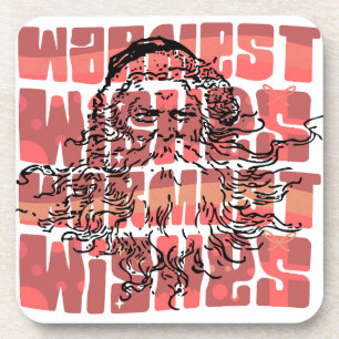Posavasos El más cálido desea a los Navidades de Santa Claus