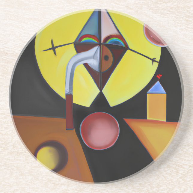 Posavasos El Médico de la peste - Pintura de petróleo (Frente)