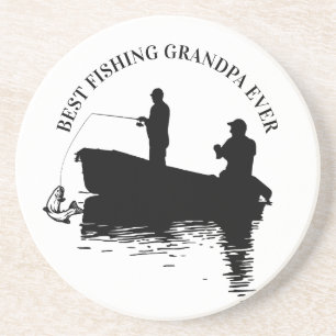Posavasos El mejor abuelo de pesca del día del padre