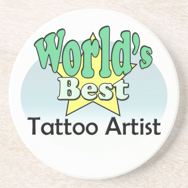 Posavasos El mejor artista de tatuajes del mundo (Frente)