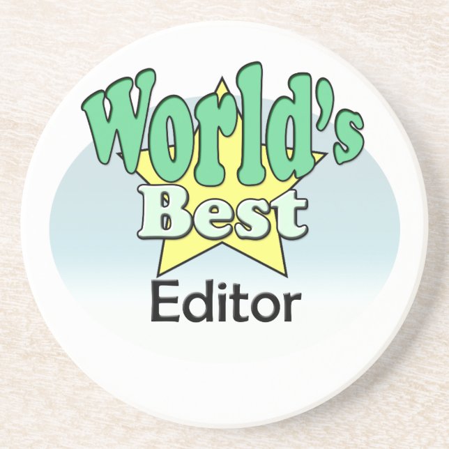 Posavasos El mejor editor del mundo (Frente)