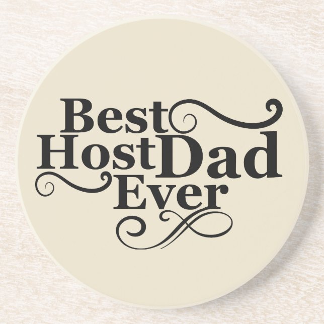 Posavasos El mejor padre anfitrión siempre feliz padre regal (Frente)