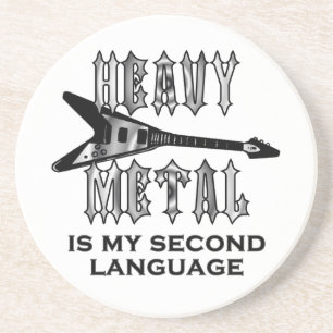 Posavasos El metal pesado es mi segunda lengua
