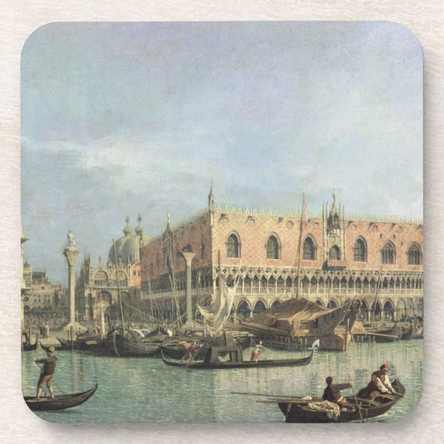 Posavasos El Molo y el Piazzetta San Marco, Venecia (aceite (Frente)