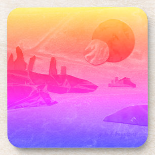 Posavasos El mundo alienígena de ciencia ficción "Los mares 