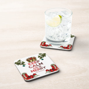 Posavasos El nombre o árbol artístico de la Feliz Navidad de