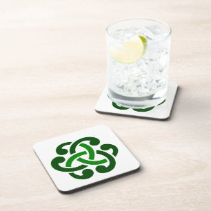 Posavasos El nudo celta verde oscuro