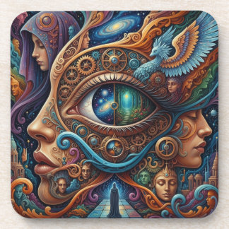 Posavasos El Ojo de la Posibilidad Infinita Café