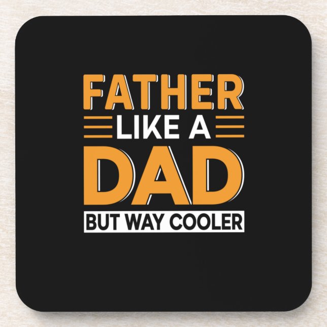 Posavasos El padre del día del padre como un padre (Frente)