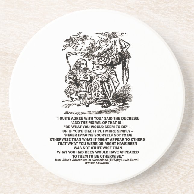 Posavasos El país de las maravillas sea lo que usted (Frente)