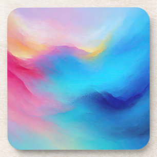 Posavasos El paisaje marino rosa y azul "Shroudglen".