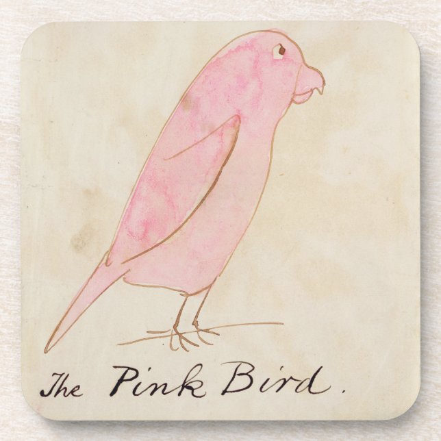 Posavasos El pájaro rosado, de 'dieciséis dibujos de Bir (Frente)