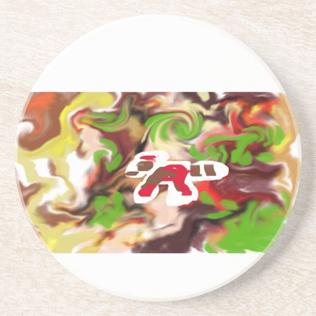 Posavasos El panda rojo es genial (Frente)
