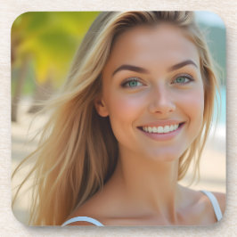 Posavasos El paraíso de Helena: Un plástico de sueño costero