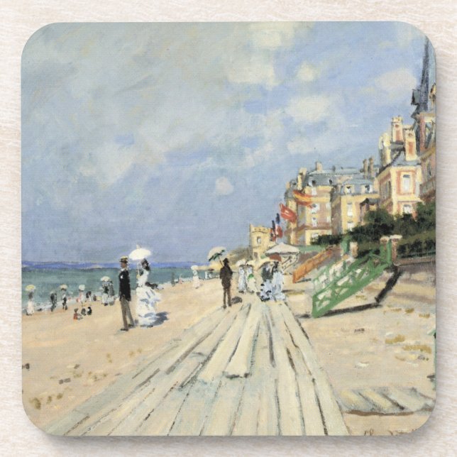 Posavasos El paseo marítimo de Trouville por Claude Monet (Frente)