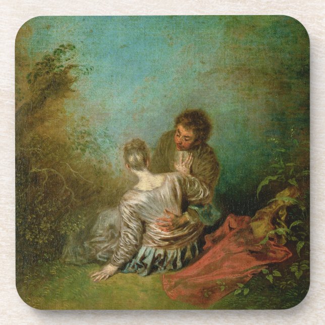 Posavasos El paso en falso, c.1717 (aceite en lona) (Frente)