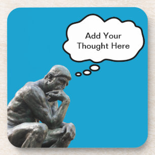 Posavasos El pensador de Rodin - añada su pensamiento de