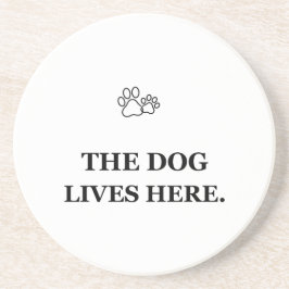 Posavasos El Perro Vive Aquí Eres el Invitado Funny Dog Coas