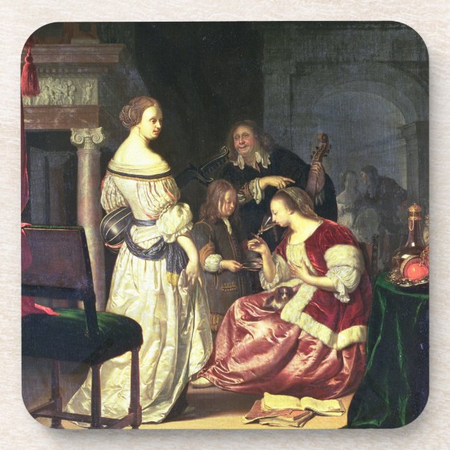 Posavasos El pintor con su familia, 1675 (aceite en el (Frente)
