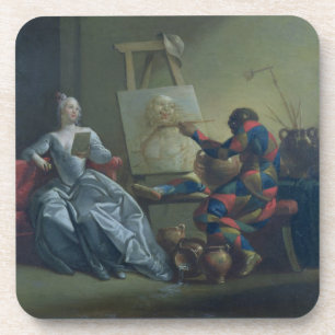 Posavasos El pintor del Harlequin, c.1742 (aceite en lona)