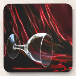 Posavasos El poder del rojo derribó la copa de vino