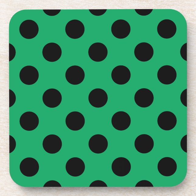 Posavasos El polka negro se pone en verde fresco (Frente)