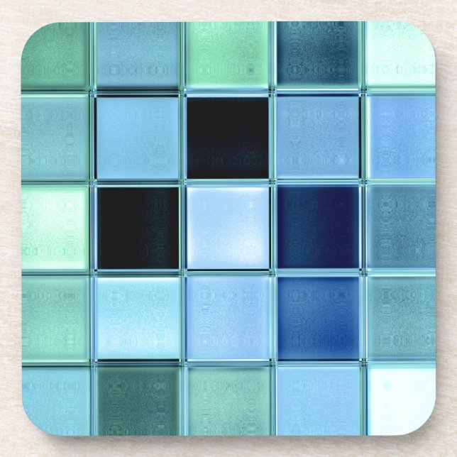 Posavasos El práctico de costa de cristal del mar del (Frente)