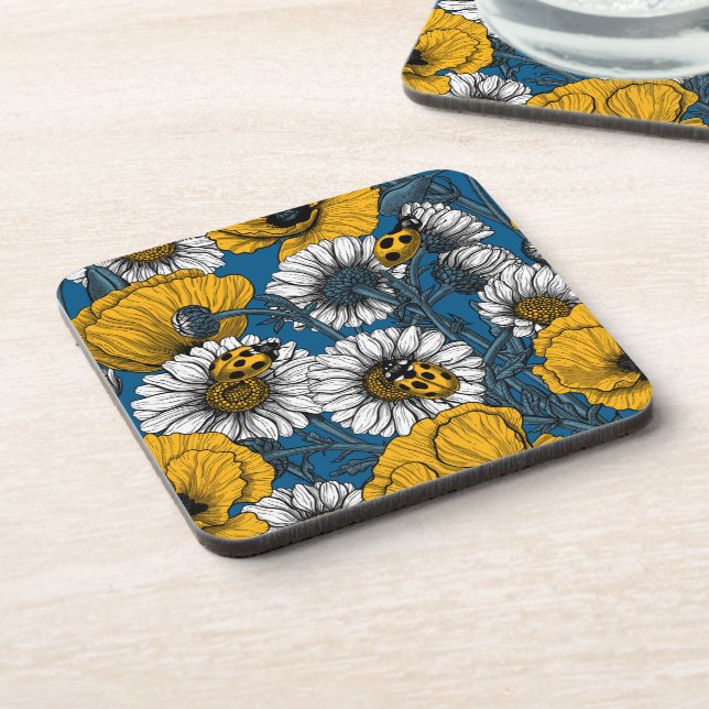 Posavasos El prado en amarillo y azul (Lado Izquierdo)