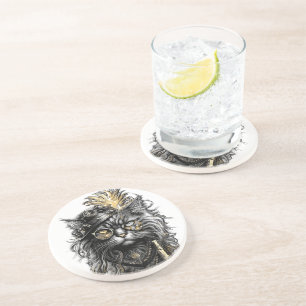 Posavasos El profesor Sprocket-Paws El gato steampunk funky