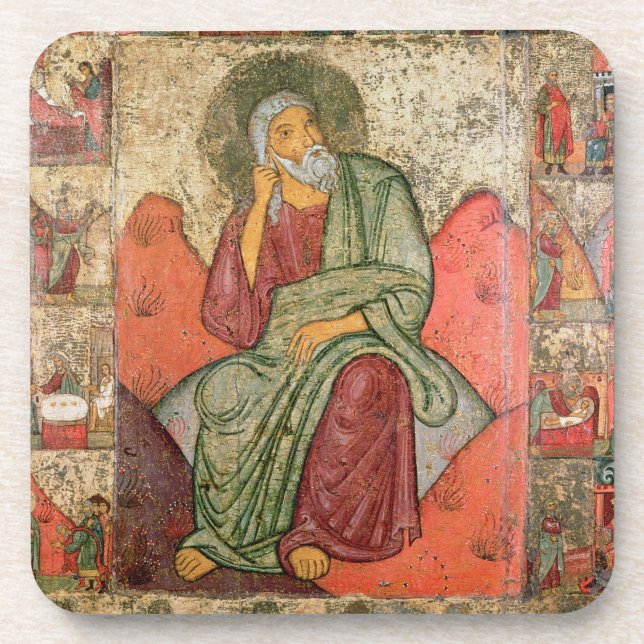 Posavasos El profeta Elías, escuela de Pskov (el panel) (Frente)