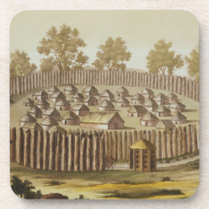 Posavasos El pueblo de una tribu indígena en la Florida,