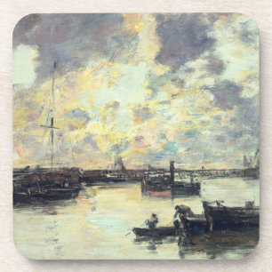 Posavasos El puerto, c.1895 (aceite en el panel)