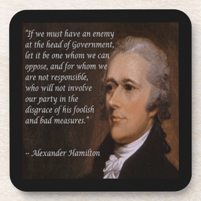 Posavasos El regalo de Alexander Hamilton "Enemy Leader" (Frente)