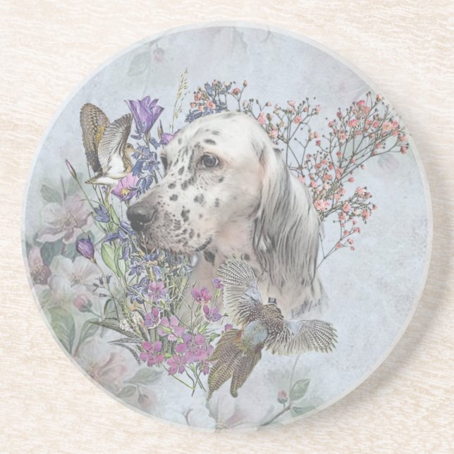 Posavasos El retrato inglés de Setter , arte (Frente)